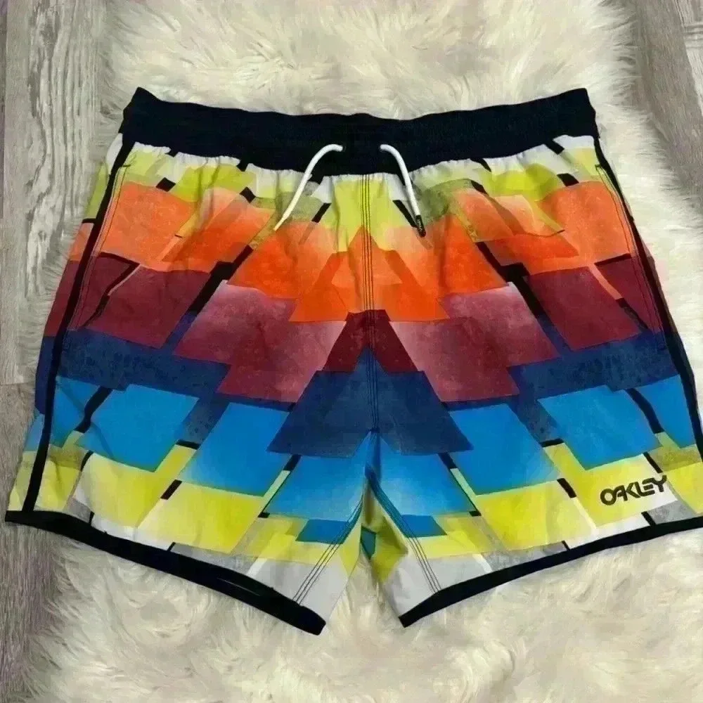 Oakley beach summer hits 16'' boardshorts rainbow sz xl